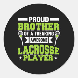 Adesivo Redondo Coach Brother do Jogador de Lacrosse