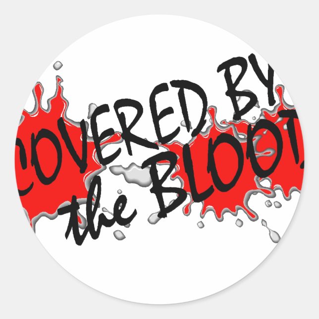 Adesivo Redondo Coberta pelo sangue (Frente)