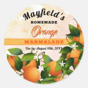 Adesivo Redondo Cobertura de Fruta de laranjas Emperramento
