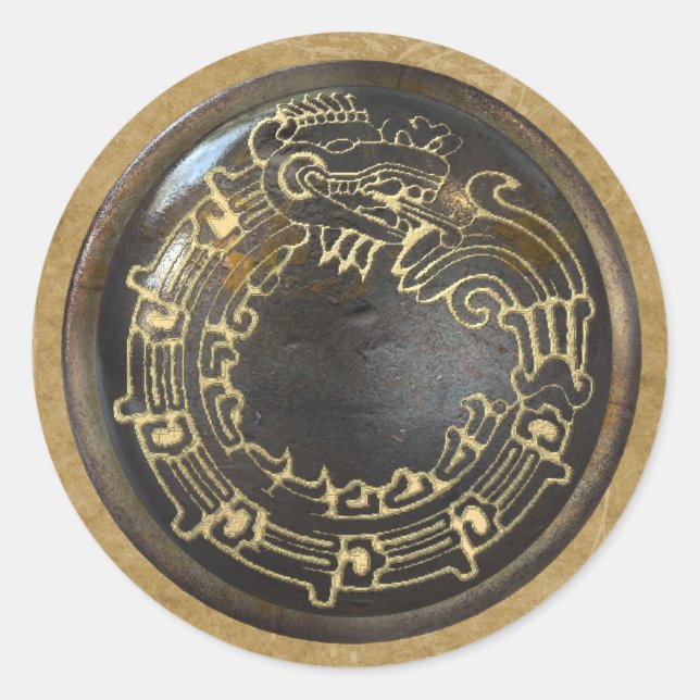 Adesivo Redondo Cobra asteca (Frente)