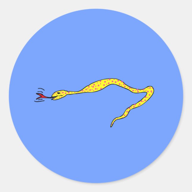 Adesivo Redondo Cobra bolinhas (Frente)