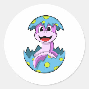 Adesivo Redondo Cobra com casca de ovo