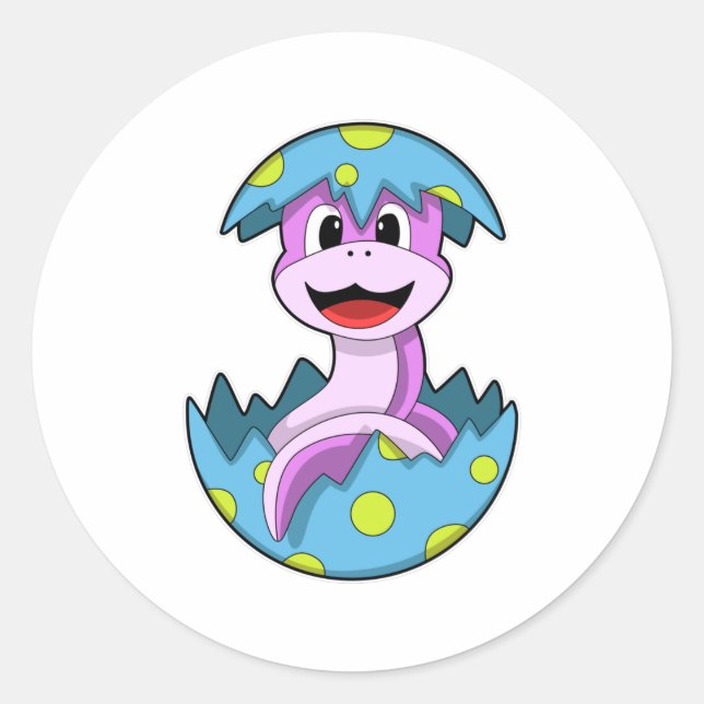 Adesivo Redondo Cobra com casca de ovo (Frente)