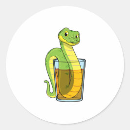 Adesivo Redondo Cobra com suco