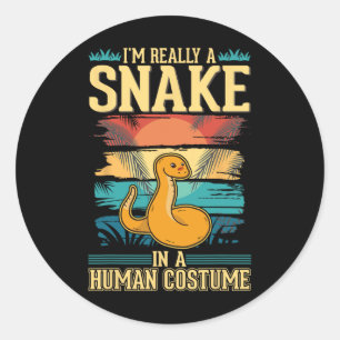 Adesivo Redondo Cobra Costume Halloween