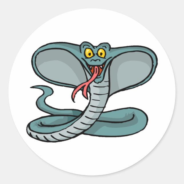 Adesivo Redondo Cobra Feliz (Frente)