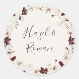 Adesivo Redondo Cobre Burgundy | Casamento de bege