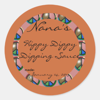 Adesivo Redondo Cobrir da tampa do Peace Canning - dimensionado pa