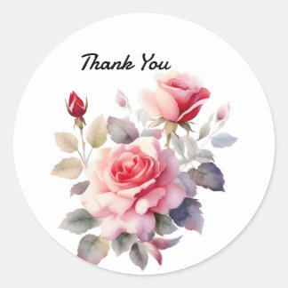 Adesivo Redondo Cobrir de Rosas Sensível a Aquarela