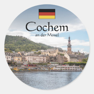 Adesivo Redondo Cochem Alemanha Souvenir