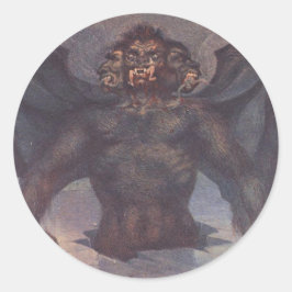 Adesivo Redondo Cócito - 9º Círculo do Inferno Dante