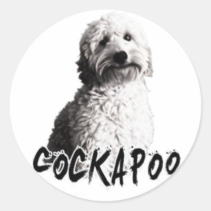 Adesivo Redondo Cockapoo