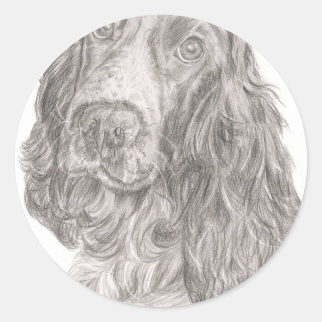 Adesivo Redondo Cocker Spaniel (Frente)