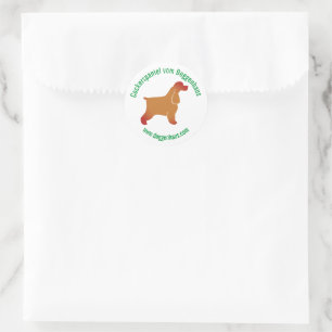 Adesivo Redondo Cocker Spaniel Inglês minimalista moderno