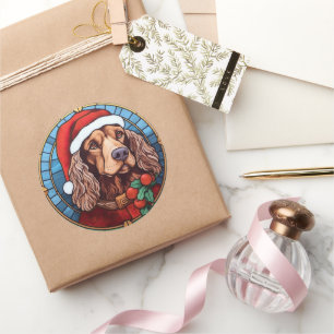 Adesivo Redondo Cocker Spaniel Manchou Vidro