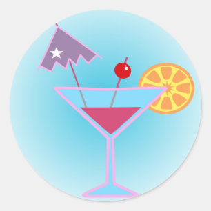 Adesivo Redondo Cocktail