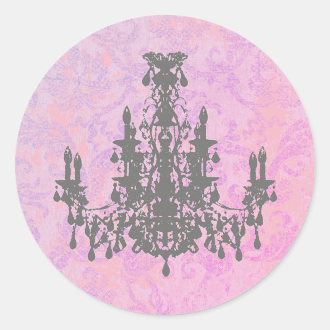 Adesivo Redondo Coco Chandelier - ALTERAR COR / FORMA / TAMANHO (Frente)