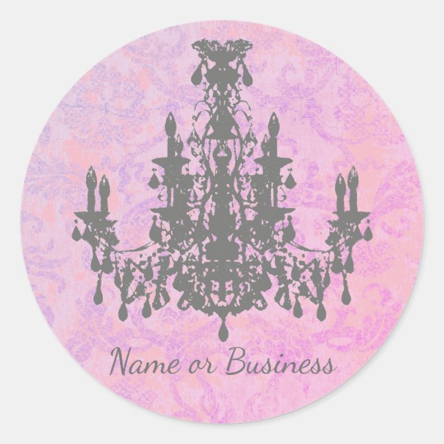 Adesivo Redondo Coco Chandelier - ALTERAR COR / FORMA / TAMANHO (Frente)