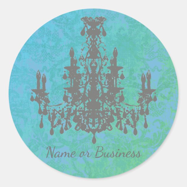 Adesivo Redondo Coco Chandelier - ALTERAR COR / FORMA / TAMANHO (Frente)