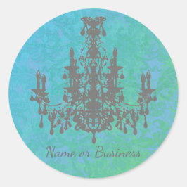 Adesivo Redondo Coco Chandelier - ALTERAR COR / FORMA / TAMANHO