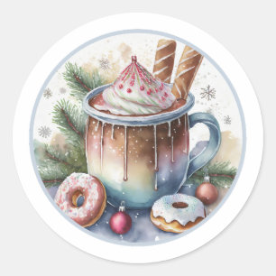 Adesivo Redondo Coco Hott com Rosquinhas de Natal