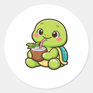 Adesivo Redondo Coconut Drink Chill