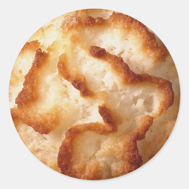 Adesivo Redondo Coconut Macaroon Cookies Stickers (Frente)