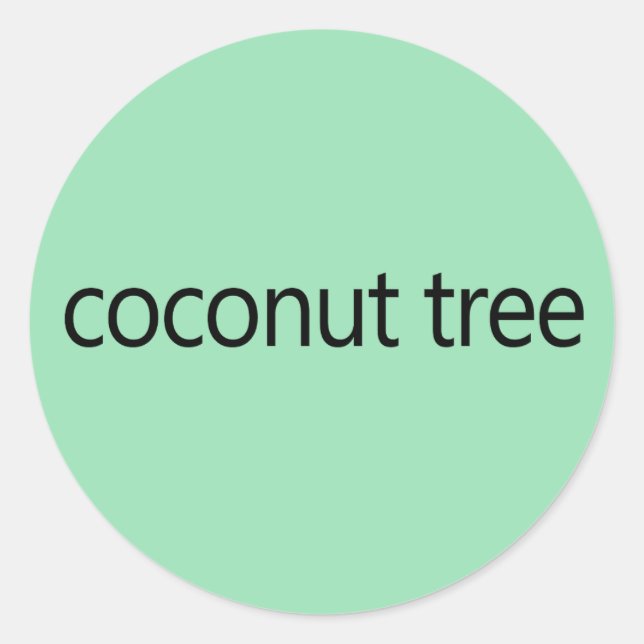 Adesivo Redondo Coconut Tree Kamala Harris Cotação 2024 (Frente)