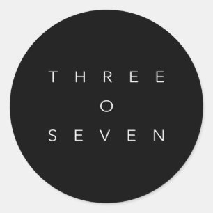 Adesivo Redondo Código de área 307 Wyoming