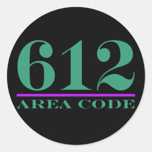 Adesivo Redondo Código de área 612