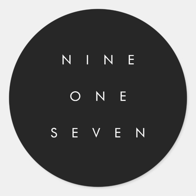 Adesivo Redondo Código de área 917 (Frente)