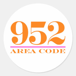 Adesivo Redondo Código de área 952
