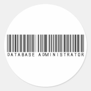 Adesivo Redondo Código de barras do administrador de base de dado