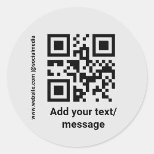 Adesivo Redondo código de barras personalizado simples adicione s