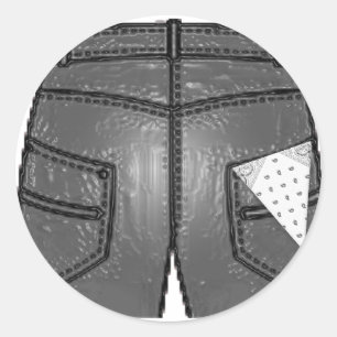 Adesivo Redondo Código de Hanky Branco à Direita