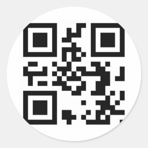 Adesivo Redondo Código de QR - Obama 2012