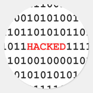 Adesivo Redondo Código Hacking