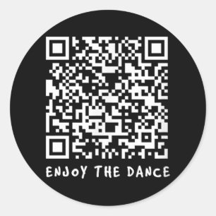 Adesivo Redondo Código Interativo Funny Qr Trump Dancing _1