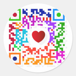 Adesivo Redondo Código QR