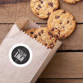 Adesivo Redondo Código QR Adicione seu logotipo simples