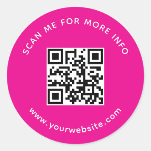 Adesivo Redondo Código QR Analisar-me para obter mais informações 