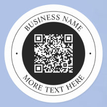 Código QR com Nome da Empresa Texto Circular Editá