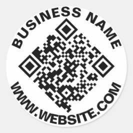 Adesivo Redondo Código QR criado - Autocolantes redondos 20