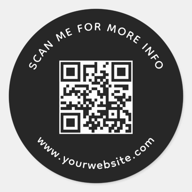Adesivo Redondo Código QR da Empresa Profissional Digitalize-me pa (Frente)