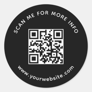 Adesivo Redondo Código QR da Empresa Profissional Me Escaneie Para
