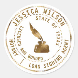 Adesivo Redondo Código QR do Agente de Assinatura de Empréstimo Pú