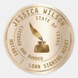 Adesivo Redondo Código QR do Agente de Assinatura de Empréstimo Pú