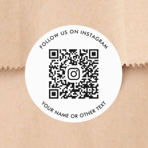 Adesivo Redondo Código QR do Instagram