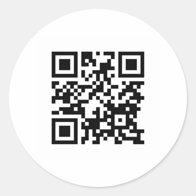 Adesivo Redondo CÓDIGO QR do Site de Propriedades do solteiro (Frente)
