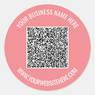 Adesivo Redondo Código QR e Texto Personalizado Personalizado Pers